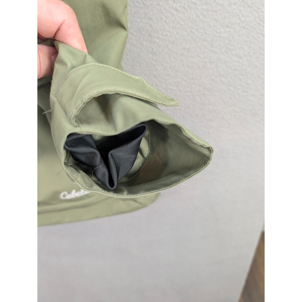 Cabela's Ski Windbreaker Fleece Jacket Men's Sz XL Green Hooded Raincoat Outdoor - Picture 13 of 16